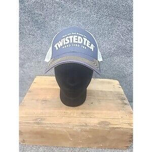 EUC Twisted Tea Hard Ice Tea Blue White Trucker Hat Mesh Back Cap